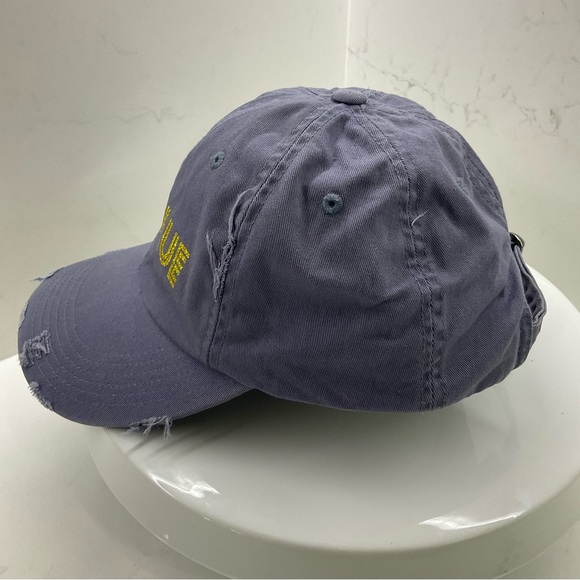 Go Blue distressed strapback hat - Picture 2 of 7